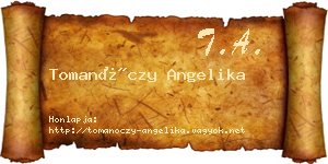 Tomanóczy Angelika névjegykártya